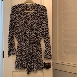 Long sleeve floral romper